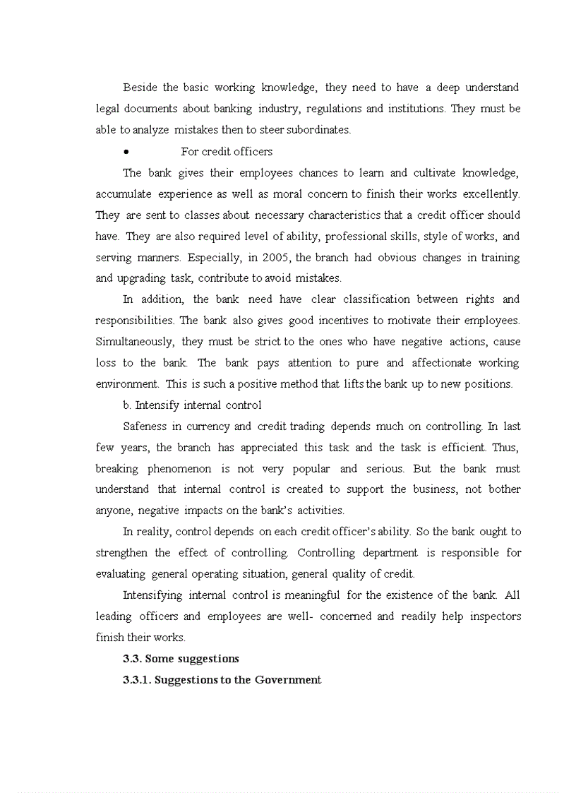 image for page Precluding and reducing solutions to credit risk at Quang Trung branch of Vietnam Bank of Investment and Development