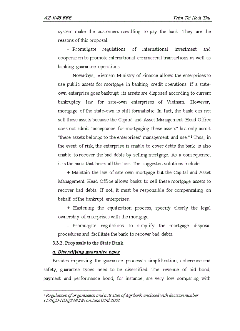 image for page Guarantee Operations at Agribank Current Situation and Recommendations