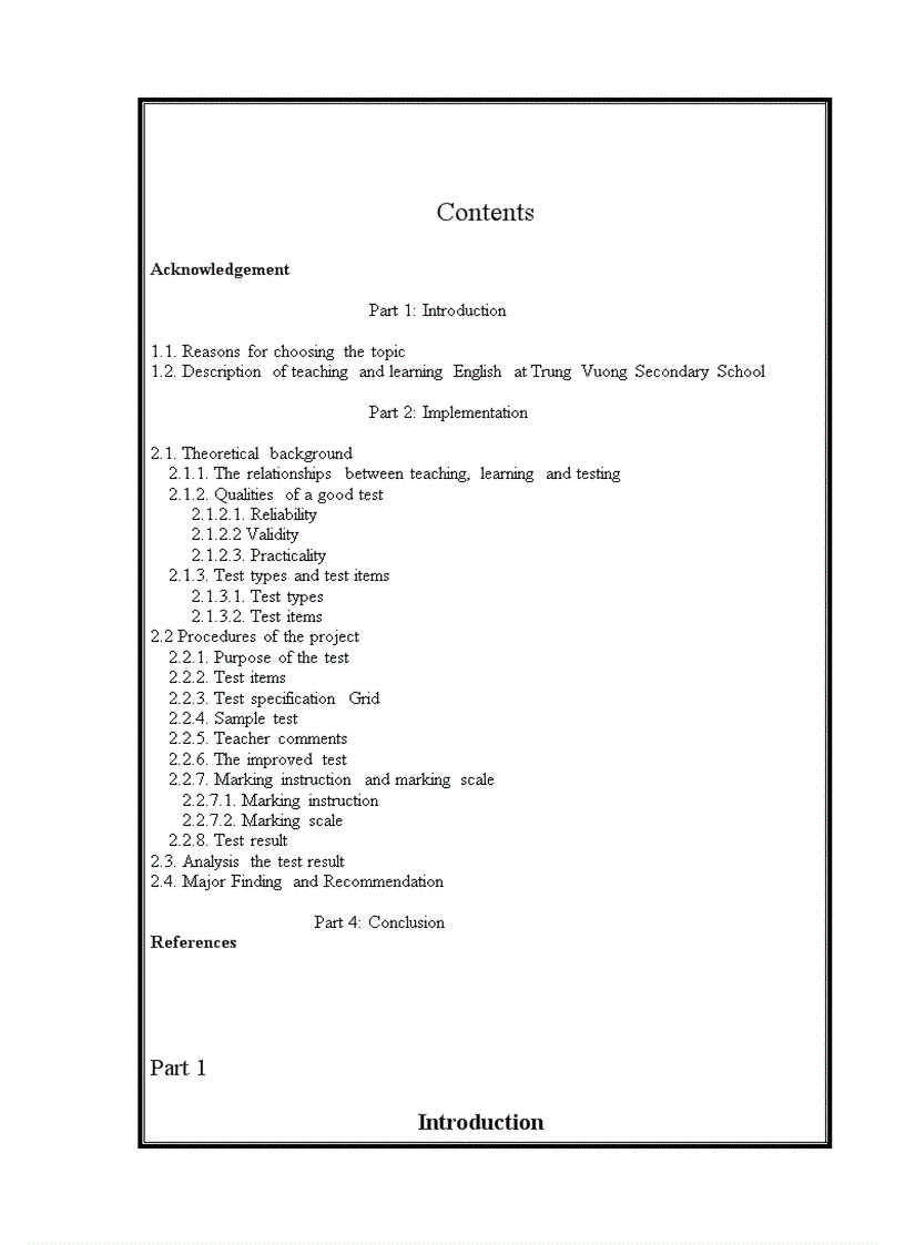 Assignment on elt practice Project A Study on Test Designing