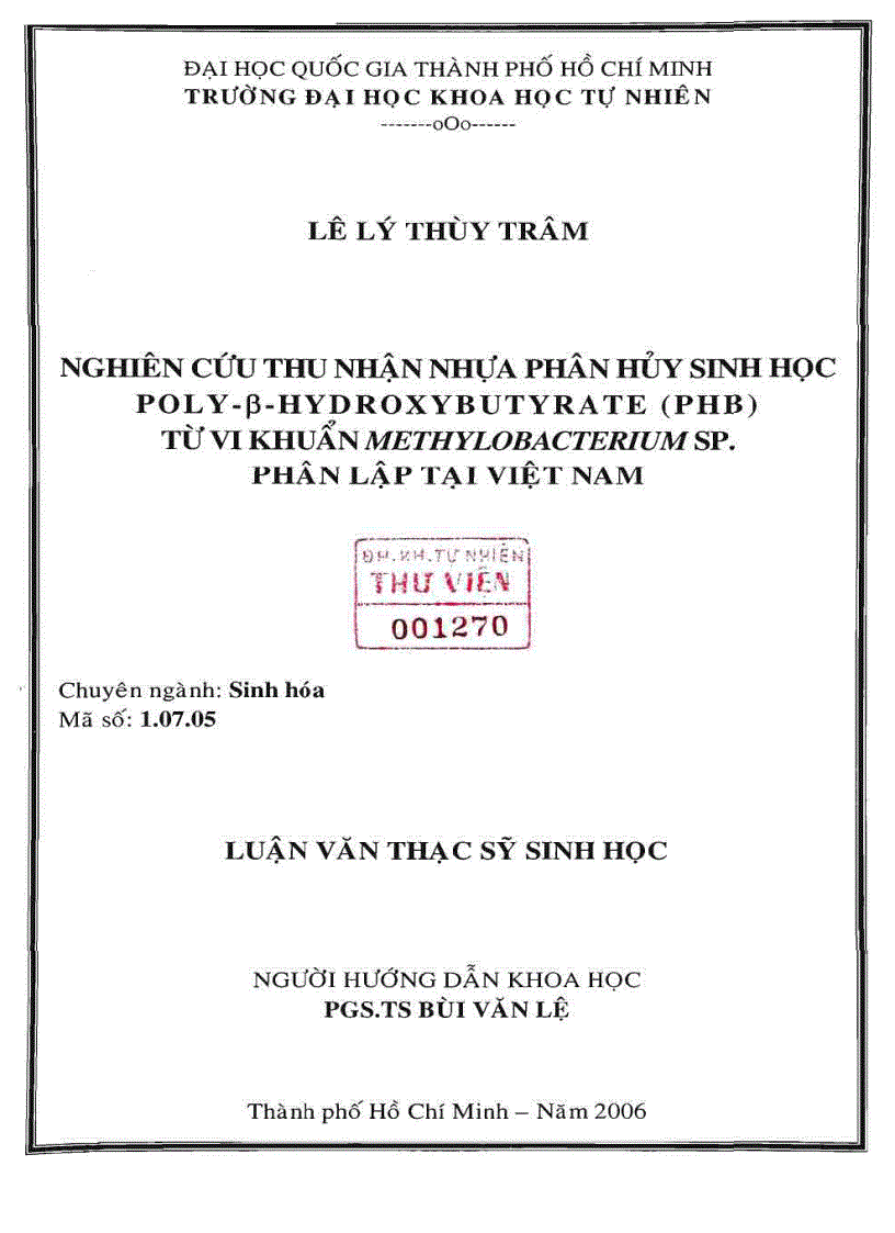 image for page Nghiên cứu thu nhận nhựa phân hủy sinh học poly b hydroxibutyrate pht từ vi khuẩn methylobacterium sp phân lập tại việt nam