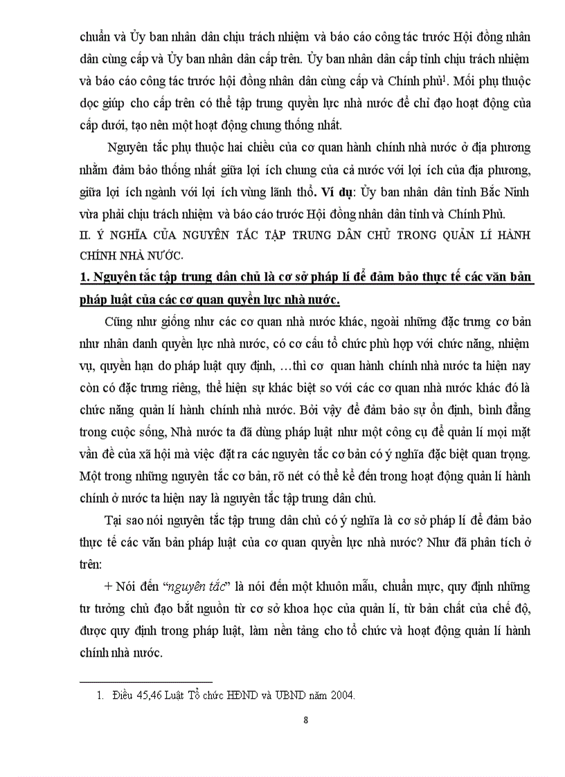 image for page Nguyên Tắc Tập Trung Dân Chủ và ý nghĩa của nguyên tắc này trong quản lý hành chính nhà nước ở Việt Nam