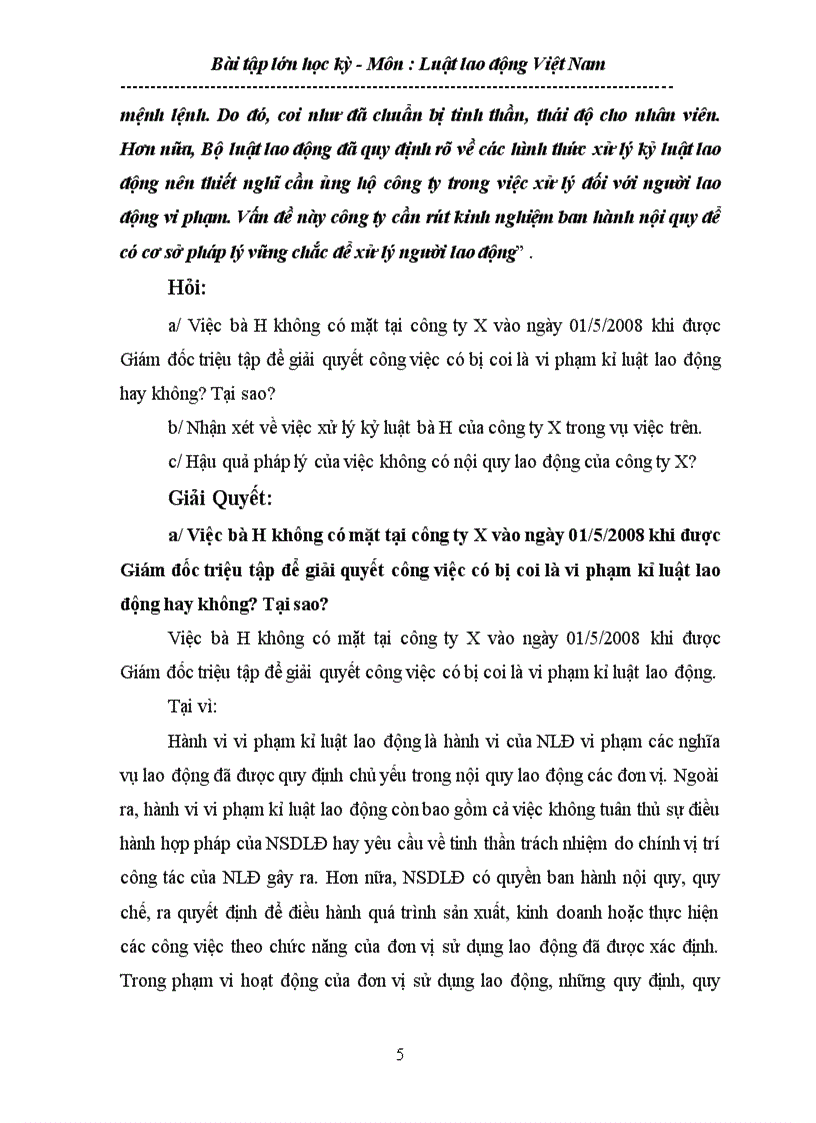 image for page Bài tập học kỳ Luật Lao động đề 4 Phân tích đặc trưng của hợp đồng lao động và phân biệt với hợp đồng dịch vụ dân sự