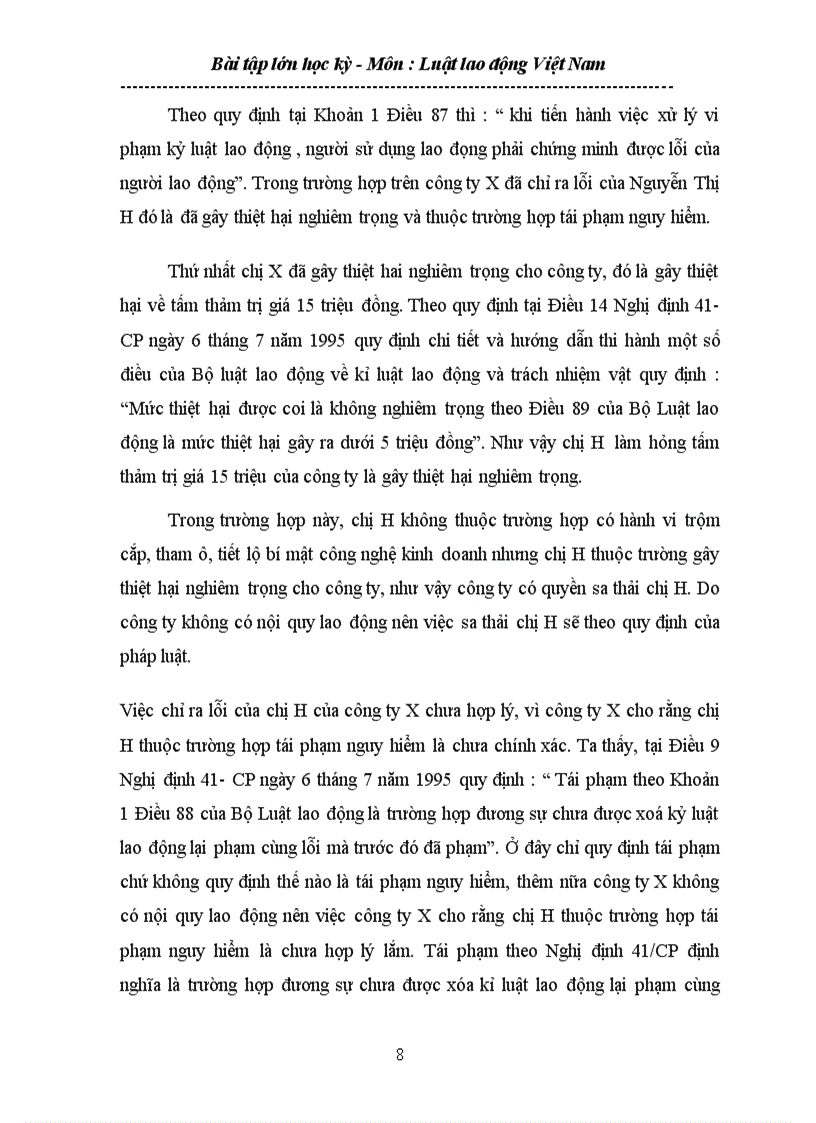 image for page Bài tập học kỳ Luật Lao động đề 4 Phân tích đặc trưng của hợp đồng lao động và phân biệt với hợp đồng dịch vụ dân sự