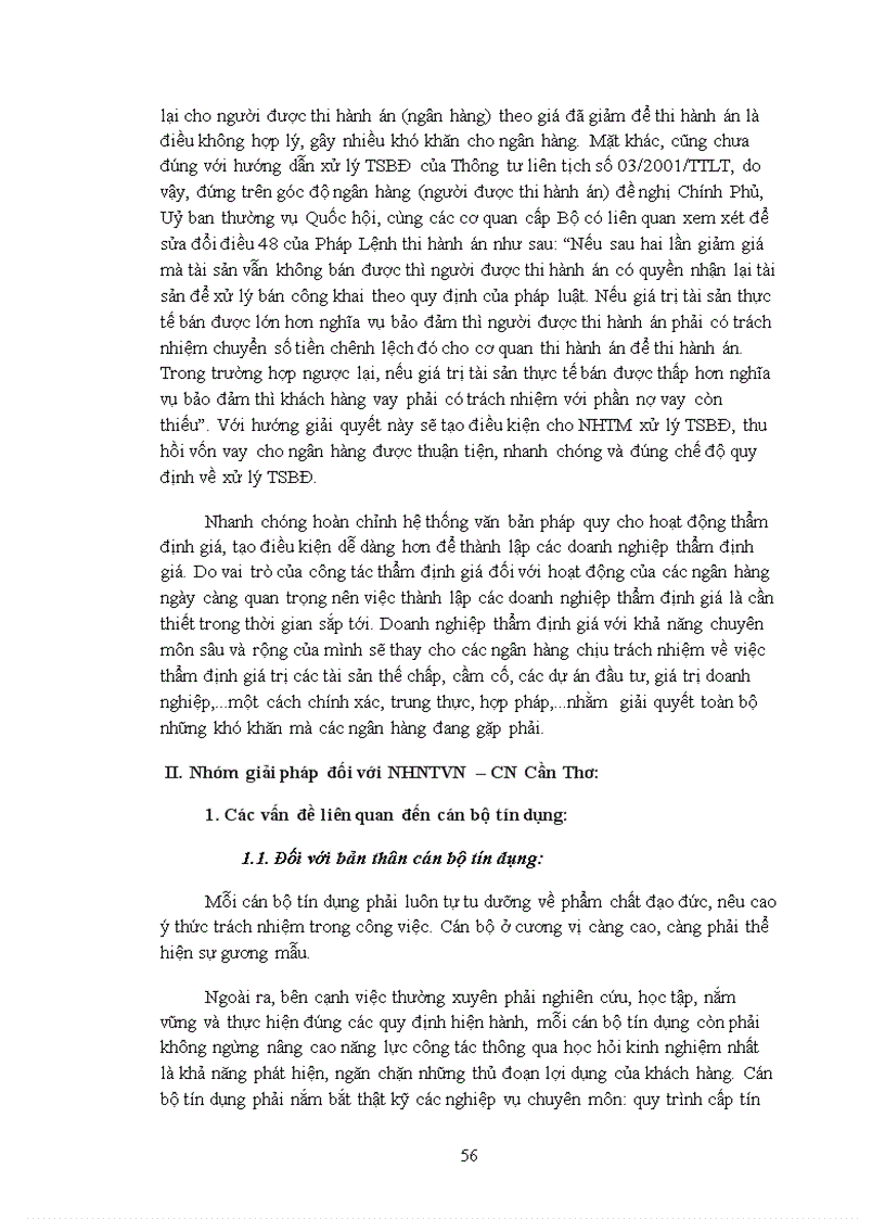 image for page Thực trạng và giải pháp Rủi ro tín dụng tại Ngân hàng Ngoại Thương Việt Nam Chi nhánh Cần Thơ