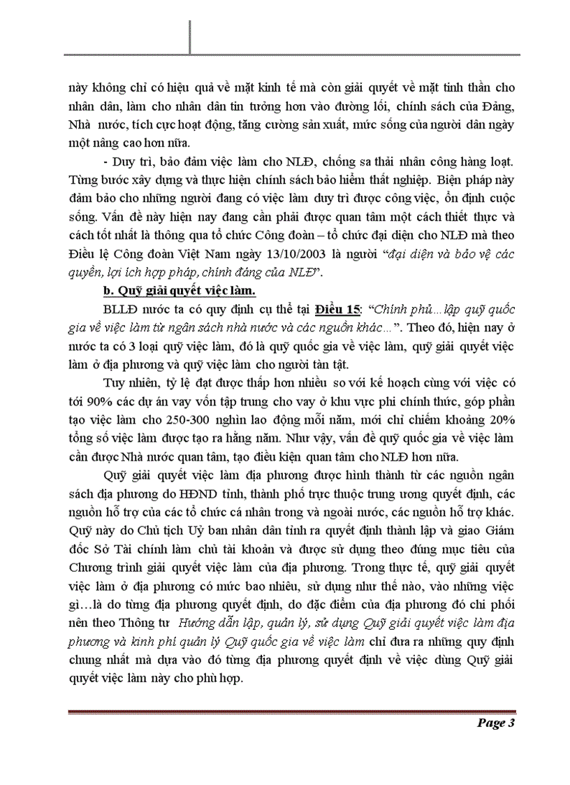 image for page Bài tập học kỳ Luật Lao động đề 14 Phân tích các biện pháp hỗ trợ và giải quyết việc làm cho người lao động