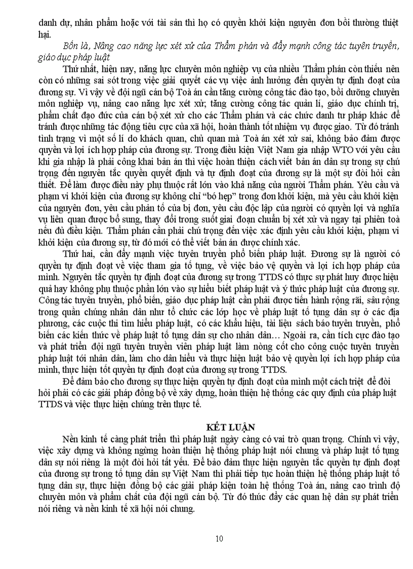 image for page Nguyên tắc quyền tự định đoạt của đương sự trong tố tụng dân sự và kiến nghị nhằm bảo đảm thực hiện quyền tự định đoạt của đương sự