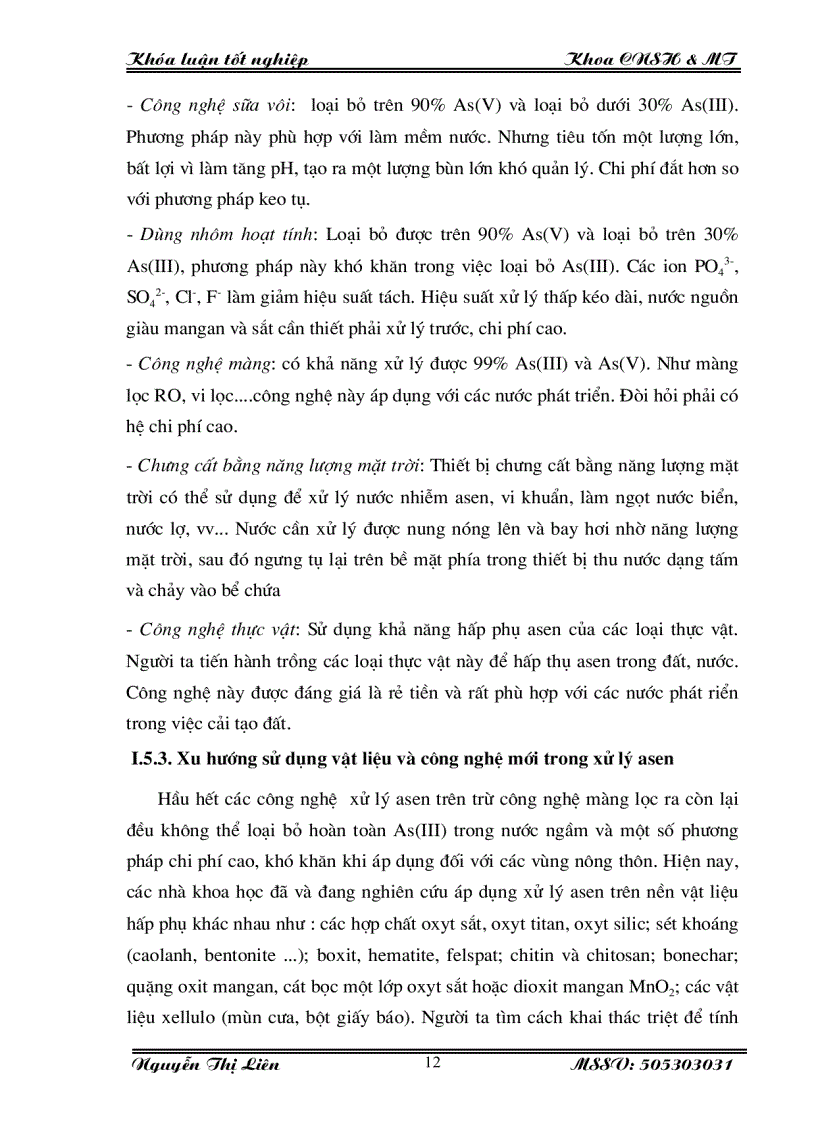 image for page Nghiên cứu chế tạo oxyt sắt từ kích thước nano từ nguyên liệu kỹ thuật rẻ tiền ứng dụng trong xử lý Asen trong nước sinh hoạt