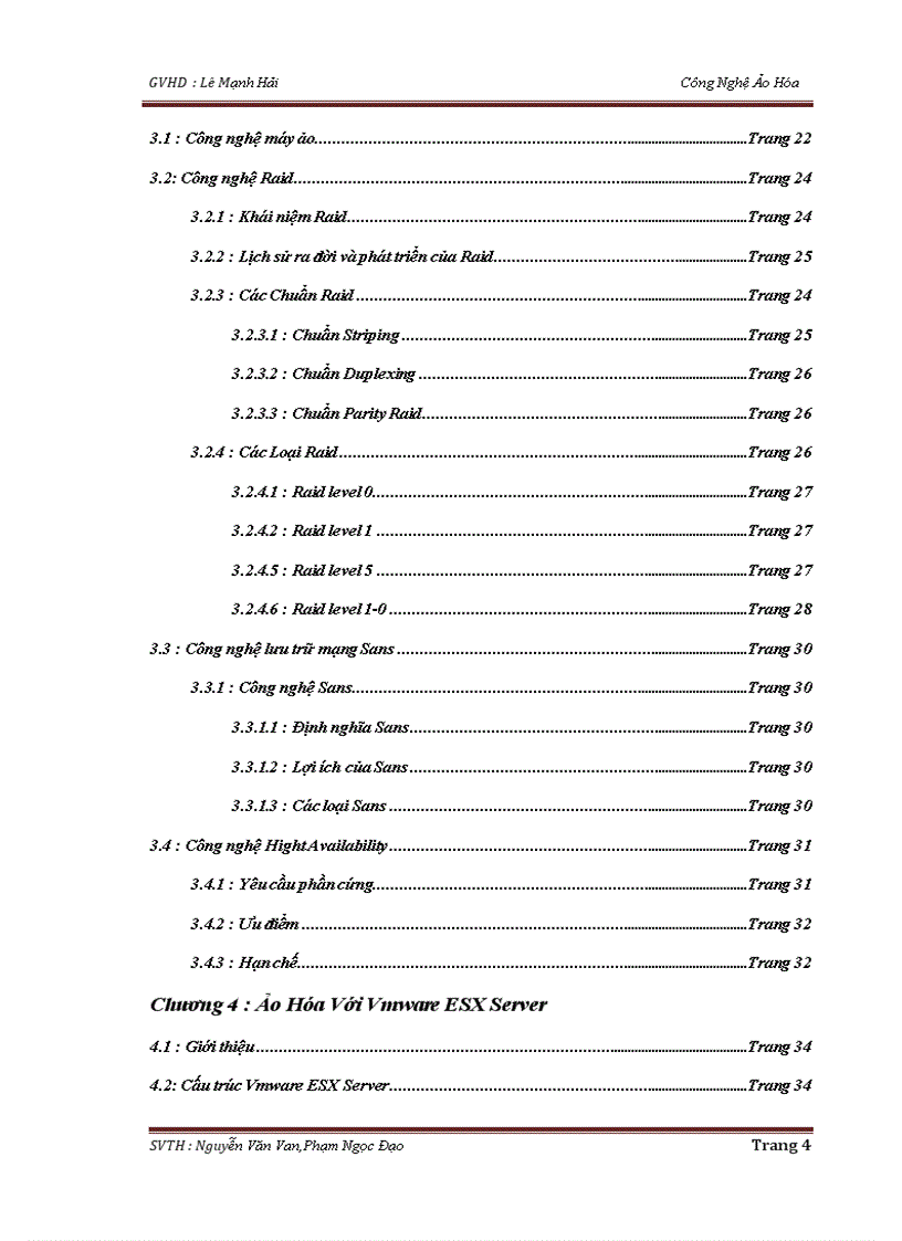 Công Nghệ Ảo Hóa Ảo Hóa Hệ Thống VM Ware