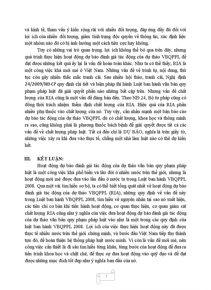 image for page Một trong những điểm mới của Luật ban hành văn bản quy phạm pháp luật năm 2008 là quy định về hoạt động dự báo đánh giá tác động của dự thảo văn bản quy phạm pháp luật Phân tích và rút ra