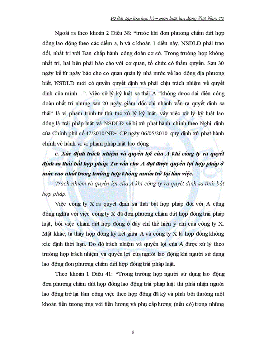 image for page Bài tập lớn hoc kỳ môn lao động đề 8