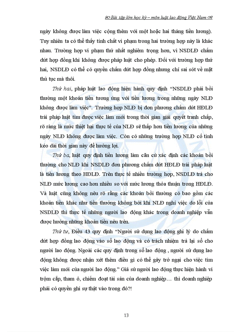 image for page Bài tập lớn hoc kỳ môn lao động đề 8