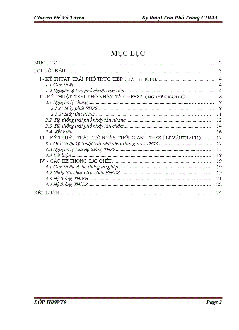 image for page Kỹ thuật trải phổ trong cdma