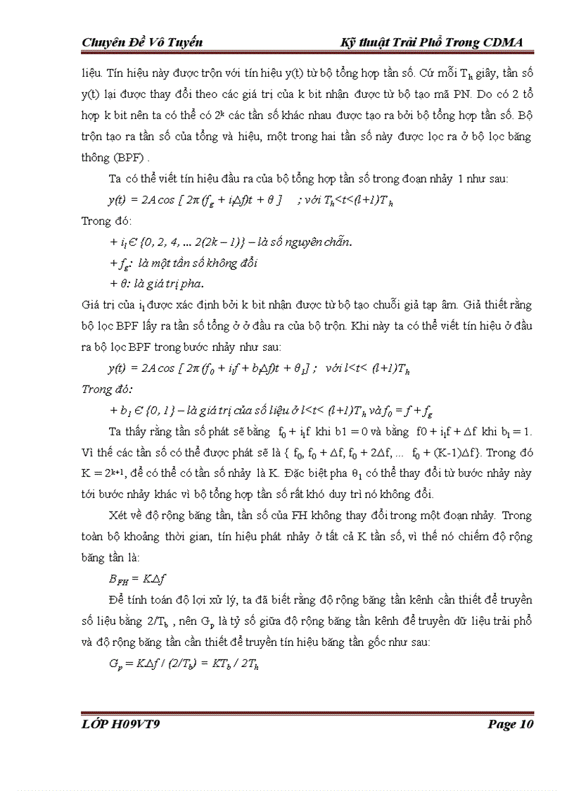 image for page Kỹ thuật trải phổ trong cdma