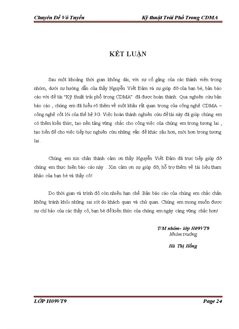 image for page Kỹ thuật trải phổ trong cdma