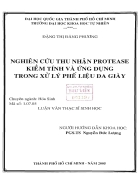 Nghiên cứu thu nhận protease kiềm tính và ứng dụng trong xử lý phế liệu da giày