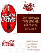 Qúa trình quản trị thương hiệu của công ty coca cola