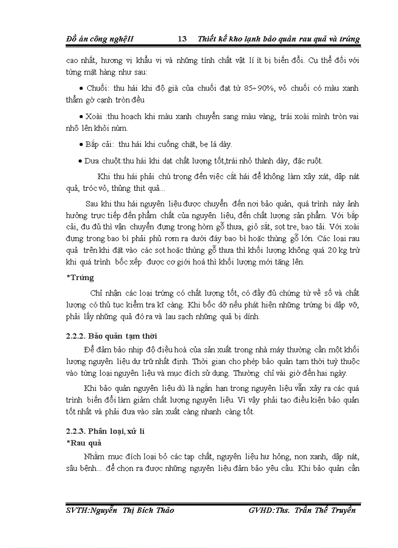 image for page Thiết kế kho lạnh bảo quản rau quả và trứng