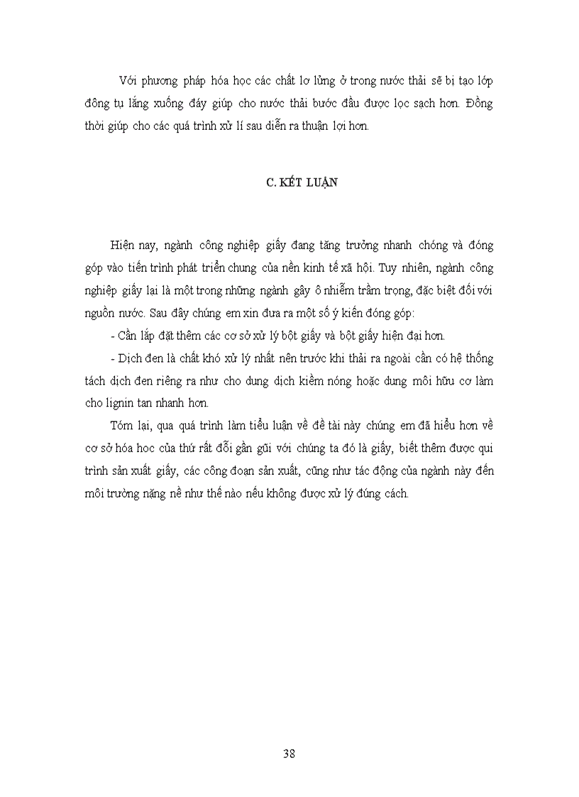 image for page Cơ sở hóa học và công nghệ xử lý nước thải ngành giấy