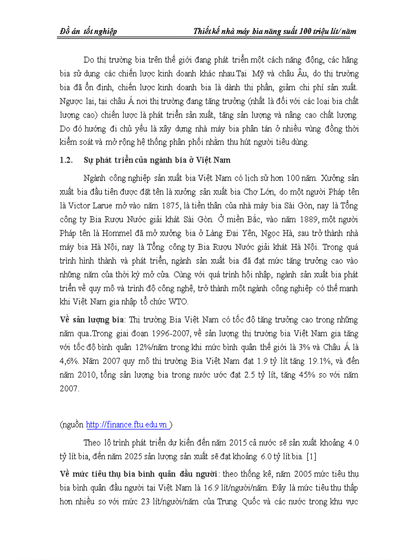 image for page Thiết kế nhà máy bia nằng suất 100 triệu lít năm