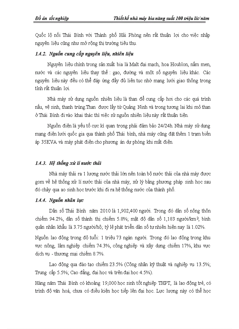 image for page Thiết kế nhà máy bia nằng suất 100 triệu lít năm