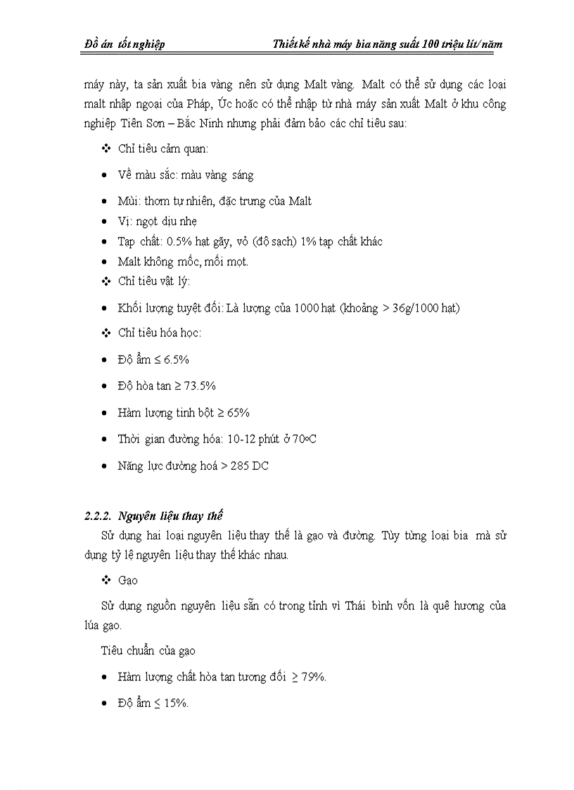 image for page Thiết kế nhà máy bia nằng suất 100 triệu lít năm