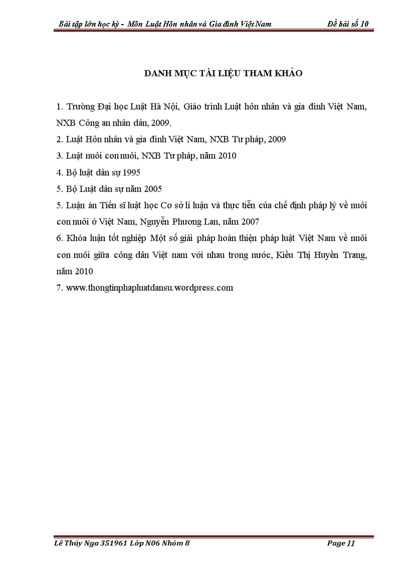 image for page Bài tập lớn luật hôn nhân và gia đình Nêu và lý giải những điểm khác nhau về điều kiện và hậu quả pháp lý của việc nhận nuôi con nuôi trong chương nuôi con nuôi theo Luật Hôn nhân và gia đình