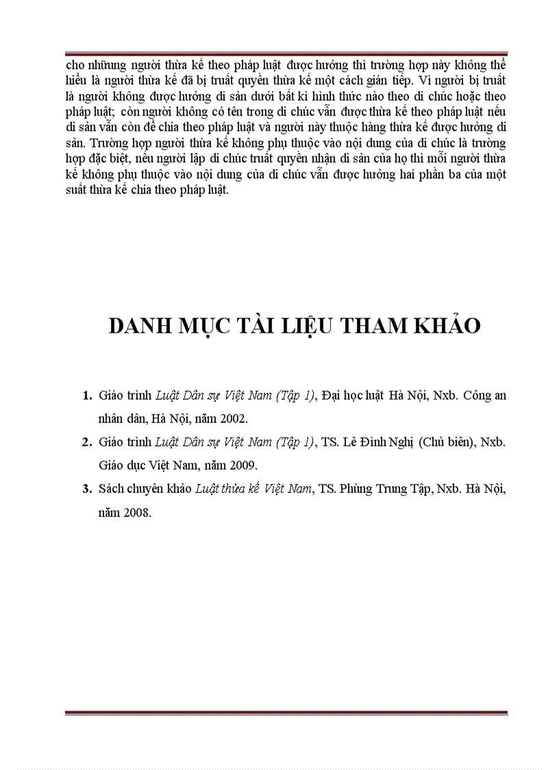 image for page Xây dựng tình huống về thừa kế có các chủ thể để lại di sản và các chủ thể hưởng di sản sao cho phù hợp với các cách phân chia đã được xác định dưới đây 9đ