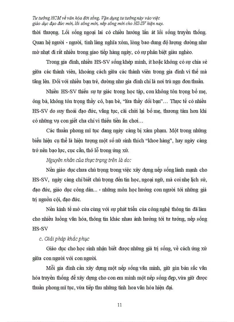 image for page Tiểu luận tư tưởng hồ chí minh Tư tưởng HCM về văn hóa đời sống Vận dụng tư tưởng này vào việc giáo dục đạo đức mới lối sống mới nếp sống mới cho HS SV hiện nay