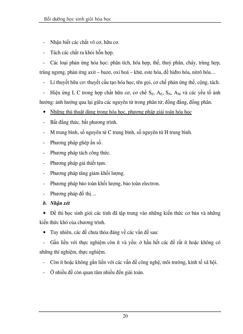 image for page Bồi dưỡng học sinh giỏi môn Hóa ở trường PTTH