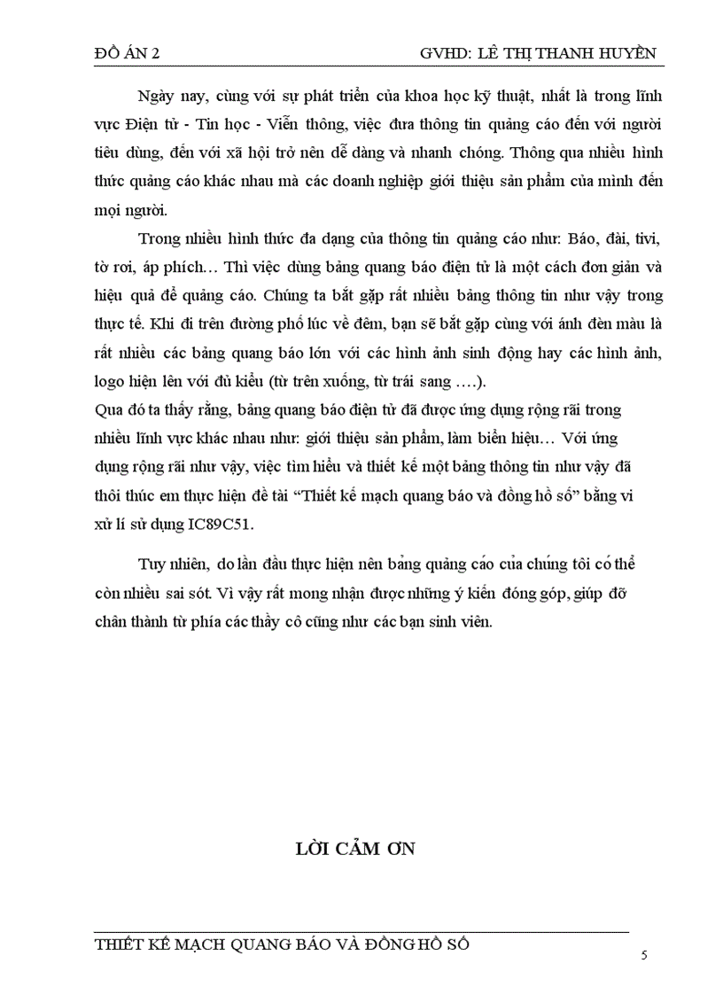 image for page Thiết kế mạch quang báo và đồng hồ số