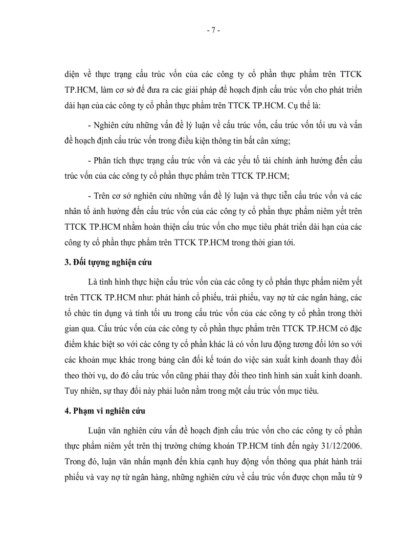 image for page Giải pháp xây dựng cấu trúc vốn cho phát triển dài hạn của Công ty Cổ phần Thực Phẩm niêm yết trên thị trường chứng khoán TP HCM