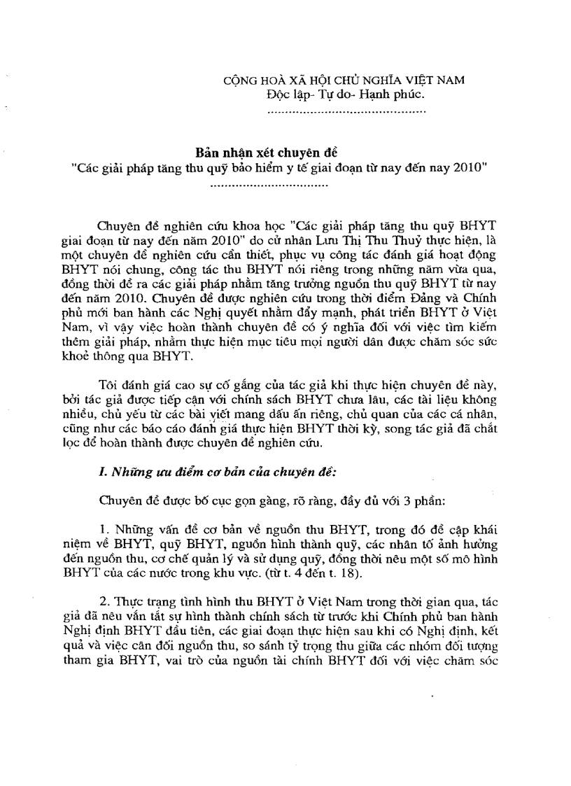 image for page Các giải pháp tăng thu quỹ bảo hiểm y tế giai đoạn từ nay đến 2010