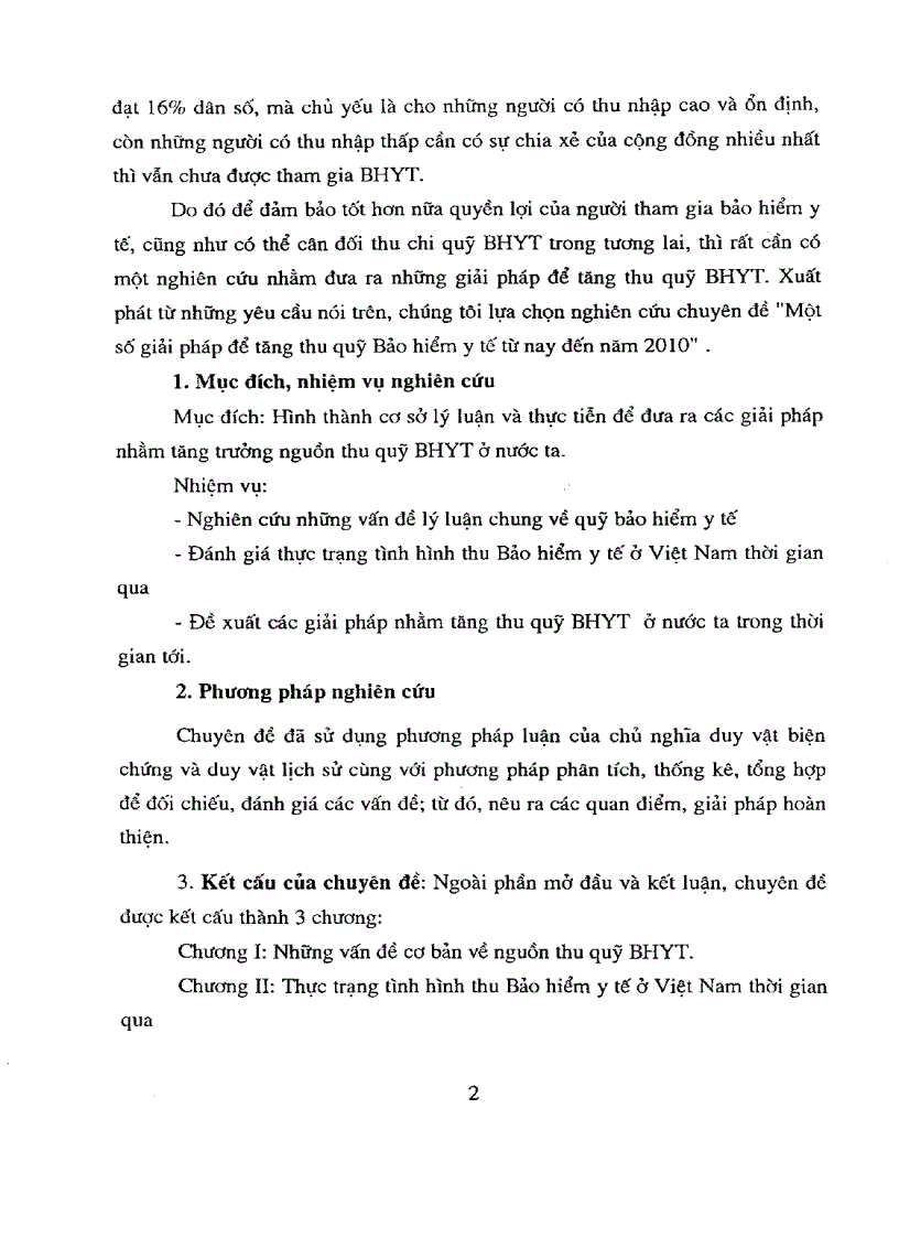 image for page Các giải pháp tăng thu quỹ bảo hiểm y tế giai đoạn từ nay đến 2010