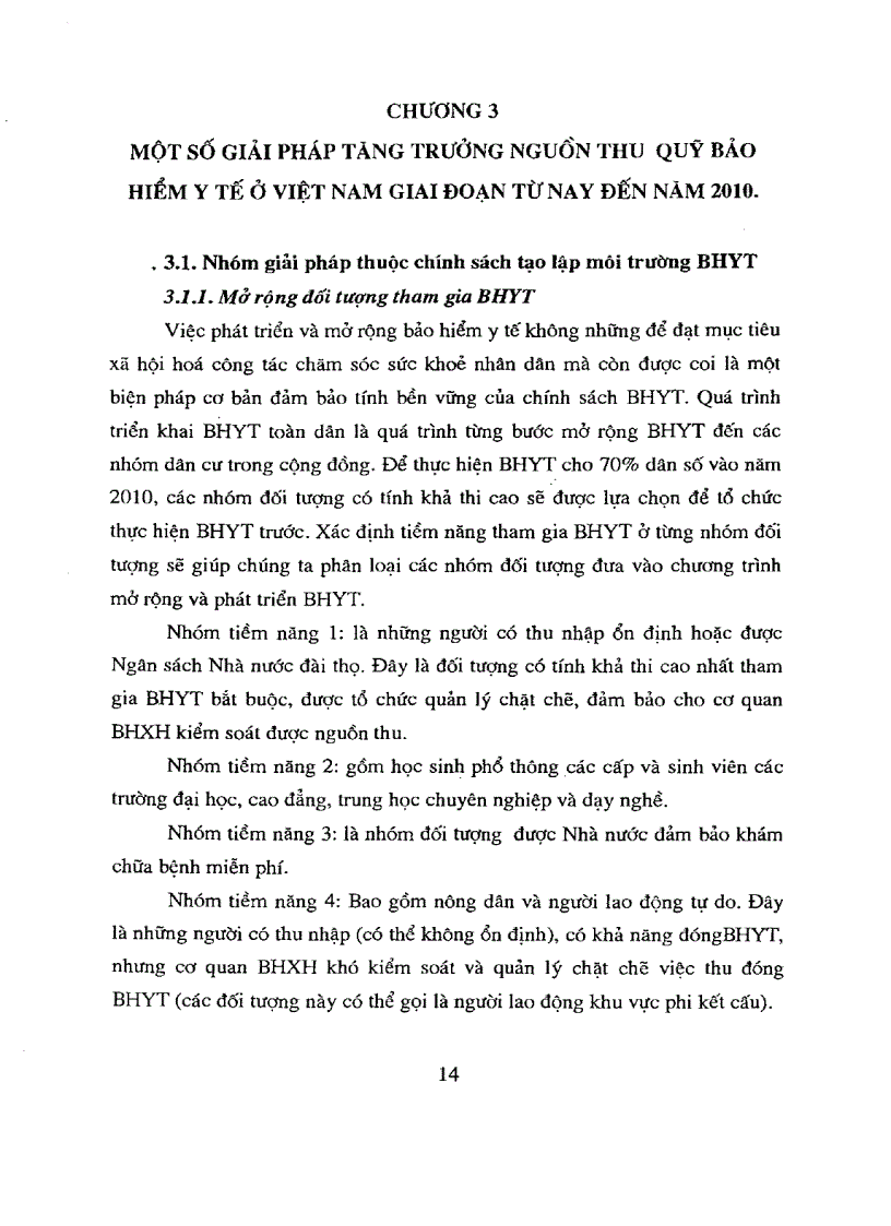 image for page Các giải pháp tăng thu quỹ bảo hiểm y tế giai đoạn từ nay đến 2010