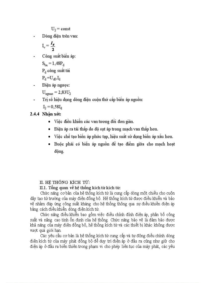 image for page Hệ thống kích từ máy phát xoay chiều 3 pha