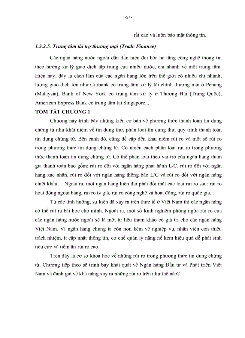 image for page Biê n pha p pho ng ngư a ru i ro trong phương thư c thanh toa n ti n du ng chư ng tư ta i Ngân ha ng Đâ u tư va Pha t triê n Viê t Nam