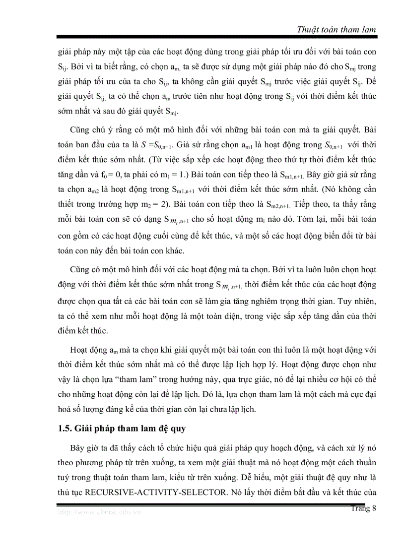 image for page Tiểu luận học phần Phân tích Thi ết kế thuật toán Thuật toán tham lam greedy algorithm