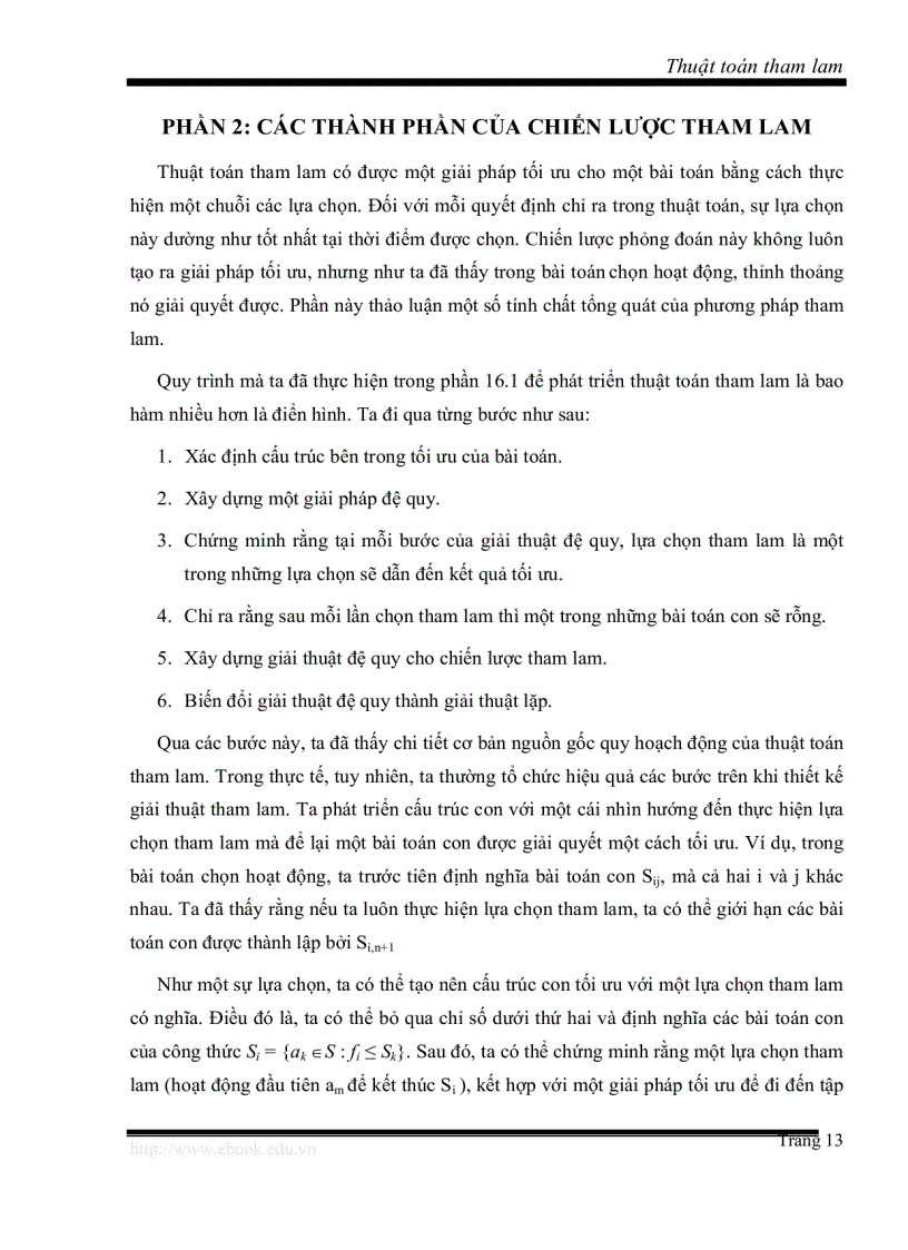 image for page Tiểu luận học phần Phân tích Thi ết kế thuật toán Thuật toán tham lam greedy algorithm