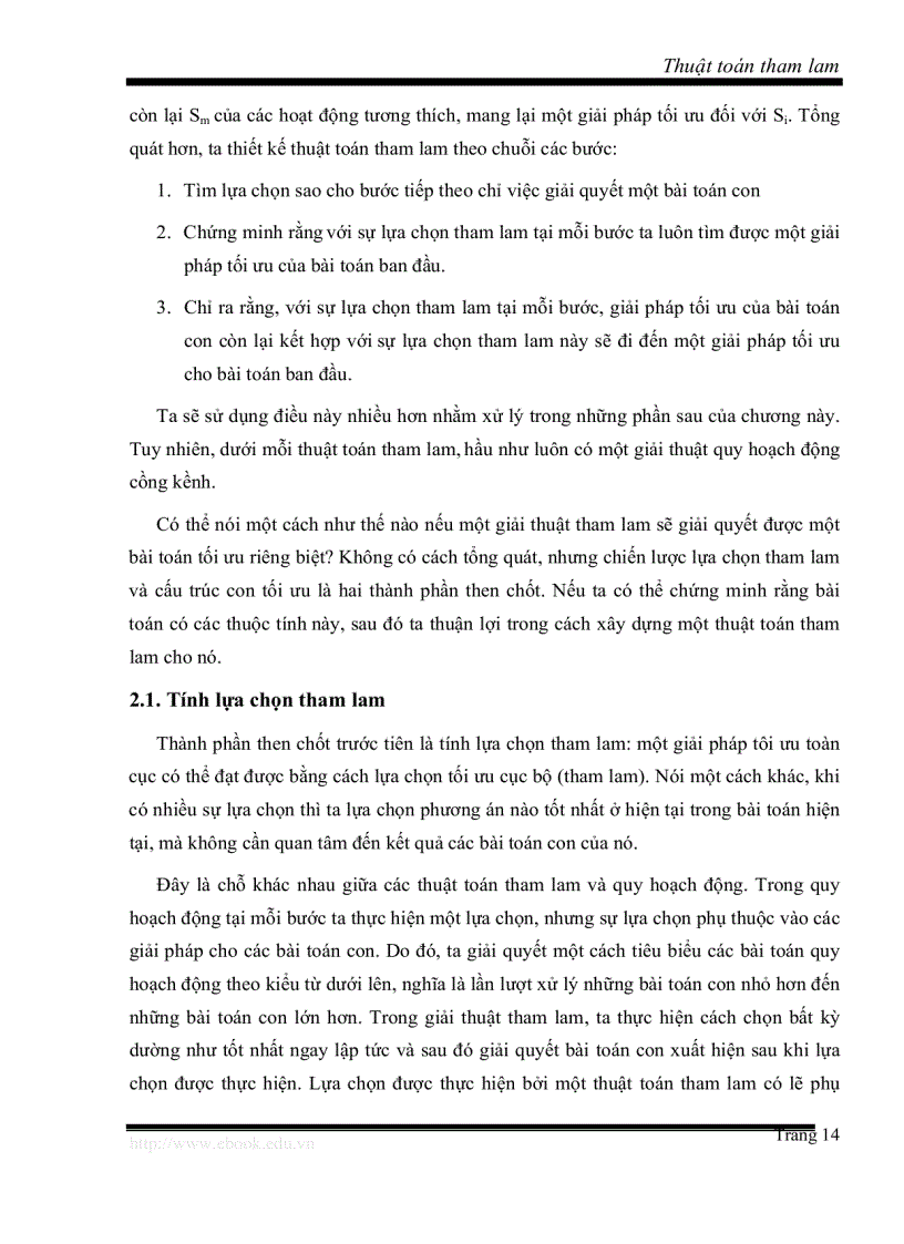 image for page Tiểu luận học phần Phân tích Thi ết kế thuật toán Thuật toán tham lam greedy algorithm