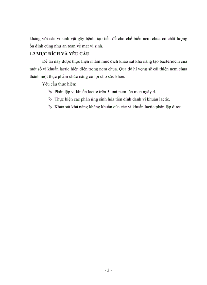 image for page Khảo sát khả năng sinh bacteriocin của vi khuẩn lactic phân lập trên nem chua
