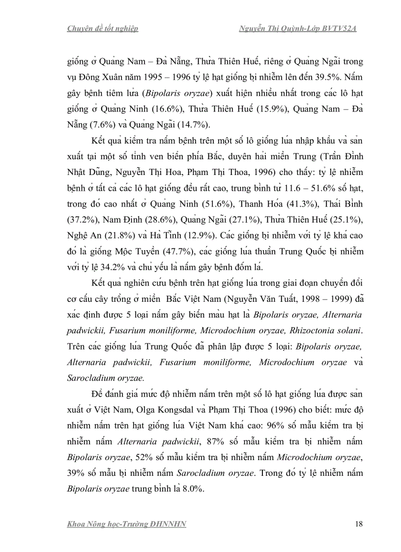 image for page Nghiên cứu ảnh hưởng của chất kích kháng phòng trừ nấm gây bệnh hại hạt giống lúa