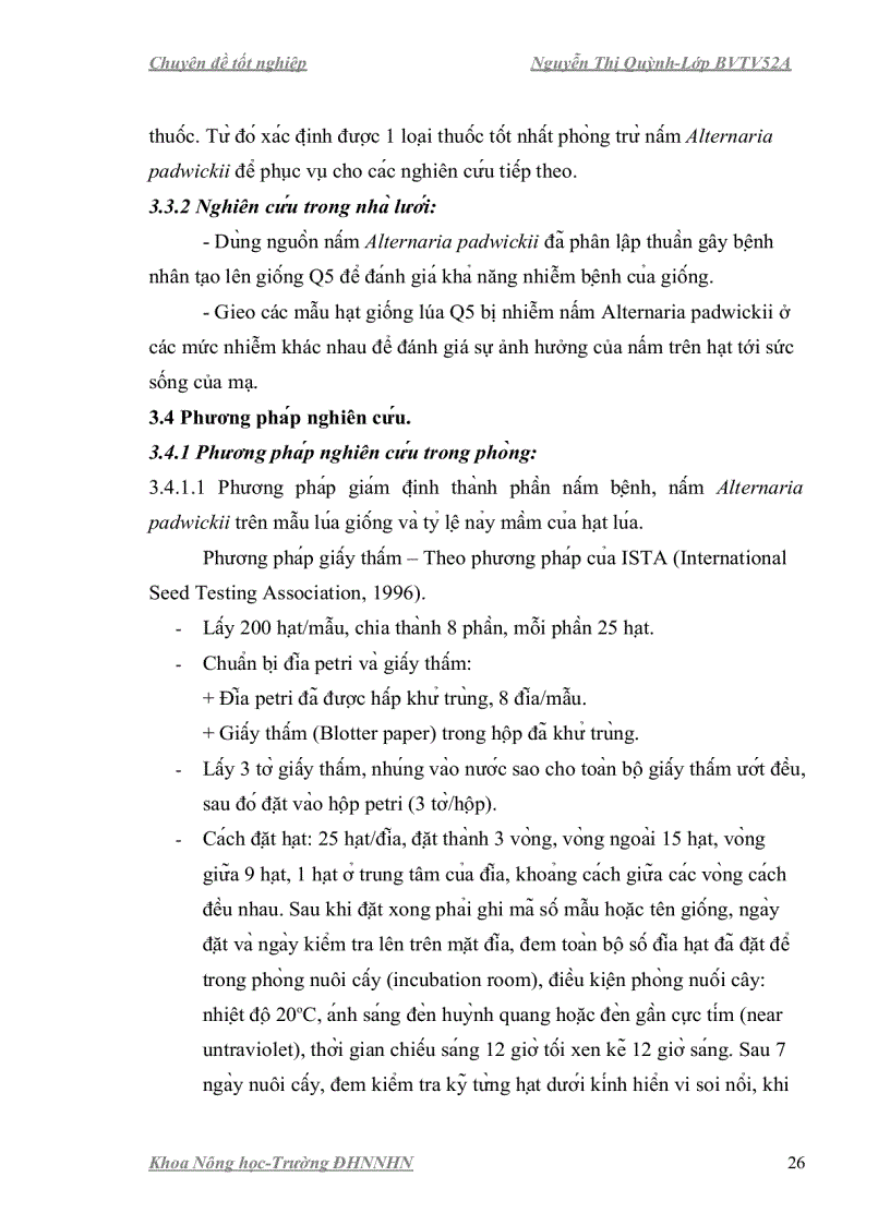 image for page Nghiên cứu ảnh hưởng của chất kích kháng phòng trừ nấm gây bệnh hại hạt giống lúa