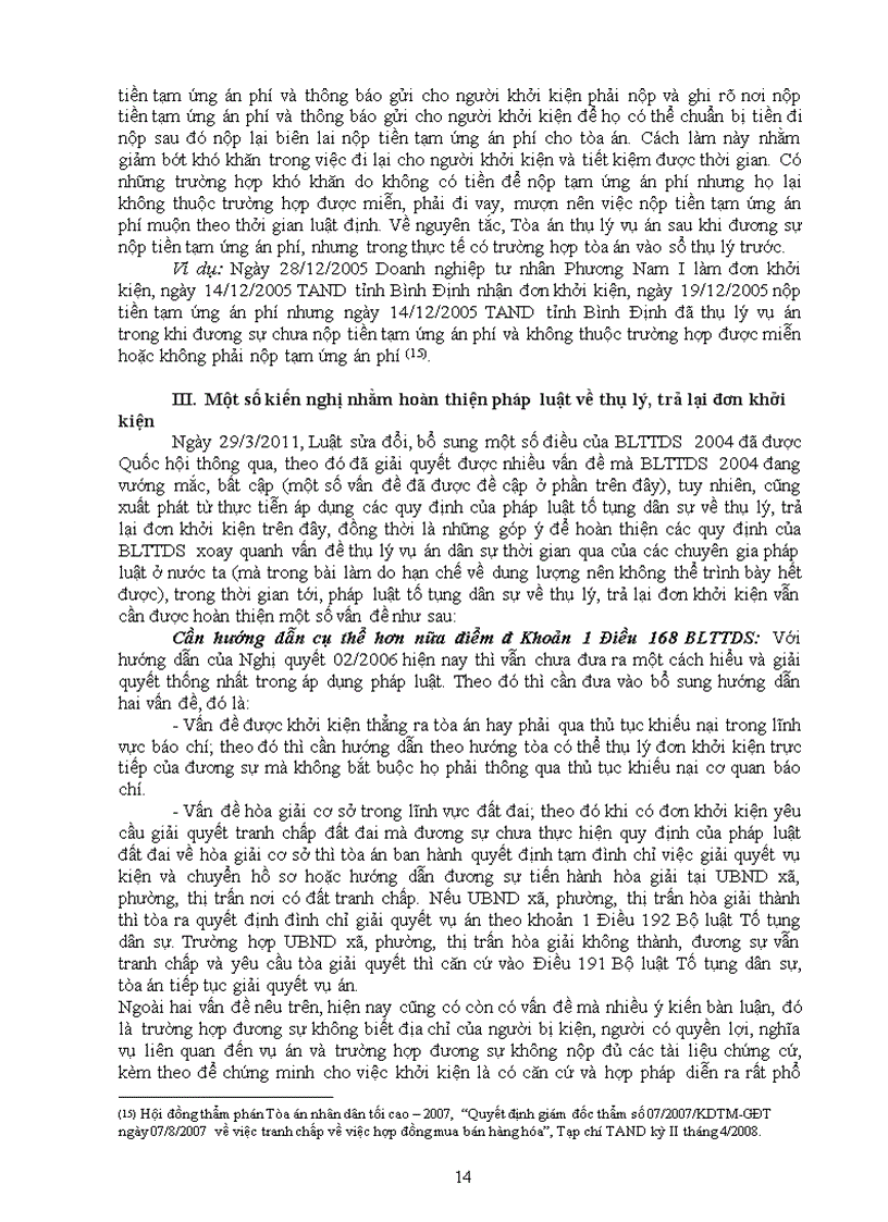 image for page Thụ lý trả lại đơn khởi kiện một số vấn đề lý luận và thực tiễn