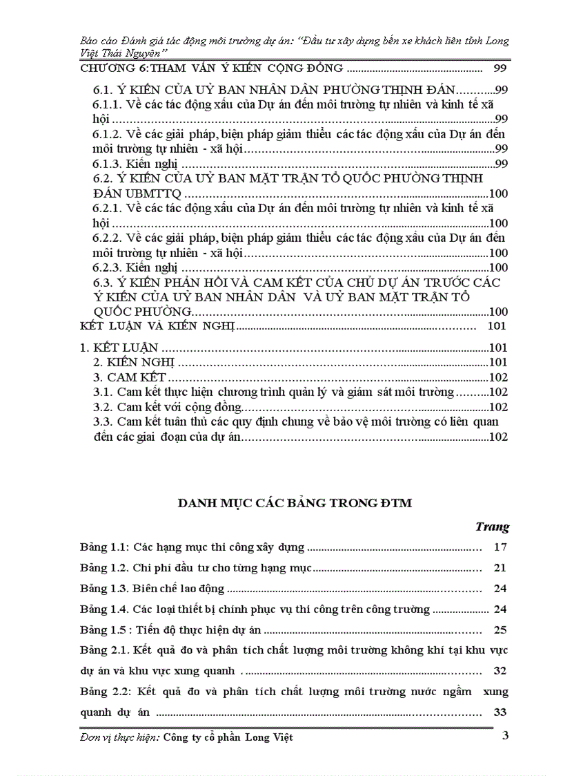 image for page Đánh giá tác động môi trường dự án Đầu tư xây dựng bến xe khách liên tỉnh Long Việt Thái Nguyên