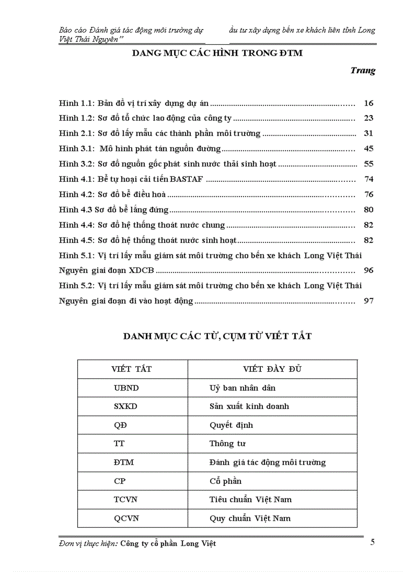 image for page Đánh giá tác động môi trường dự án Đầu tư xây dựng bến xe khách liên tỉnh Long Việt Thái Nguyên