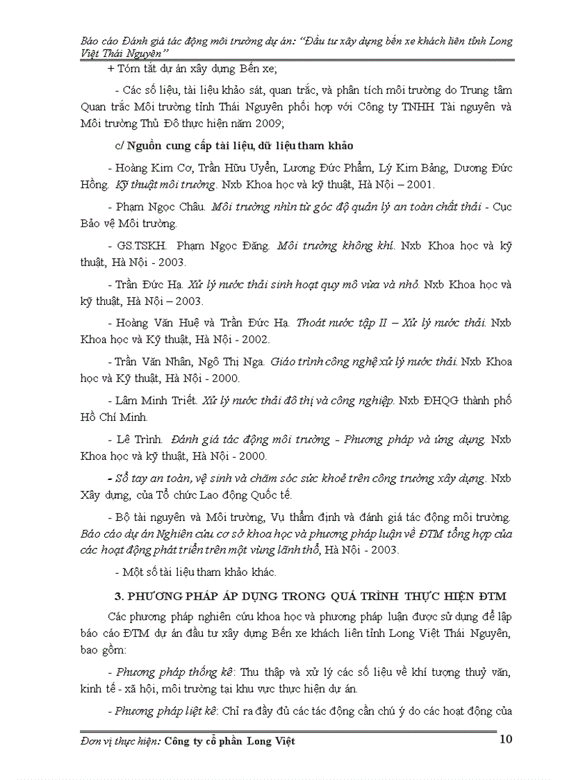 image for page Đánh giá tác động môi trường dự án Đầu tư xây dựng bến xe khách liên tỉnh Long Việt Thái Nguyên