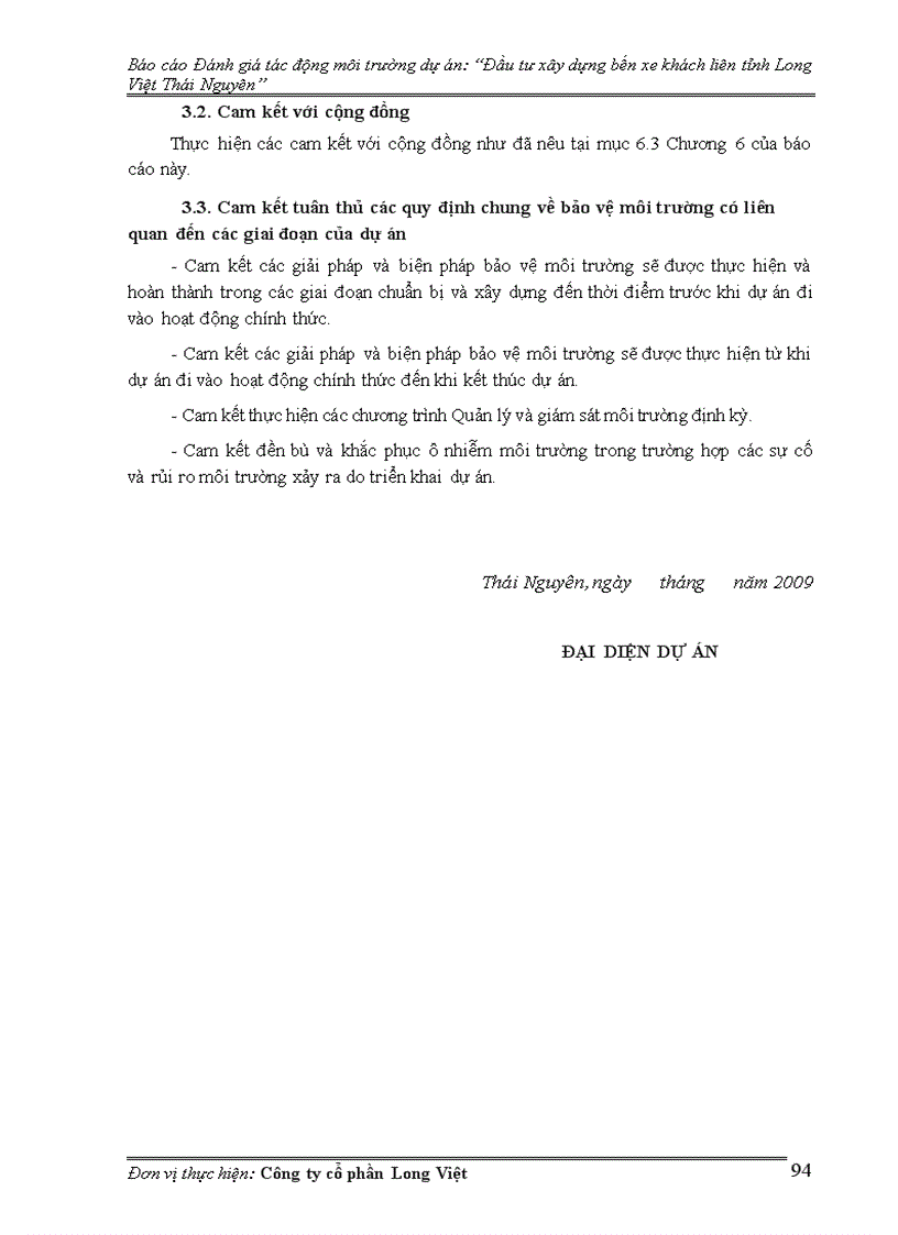 image for page Đánh giá tác động môi trường dự án Đầu tư xây dựng bến xe khách liên tỉnh Long Việt Thái Nguyên