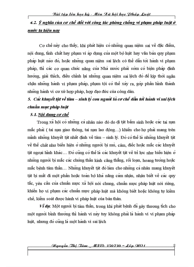 image for page Phân tích nội dung các cơ chế của hành vi sai lệch chuẩn mực pháp luật Từ sự phân tích đó hãy rút ra ý nghĩa của mỗi cơ chế đối với công tác phòng chống vi phạm pháp luật ở nước ta hiện