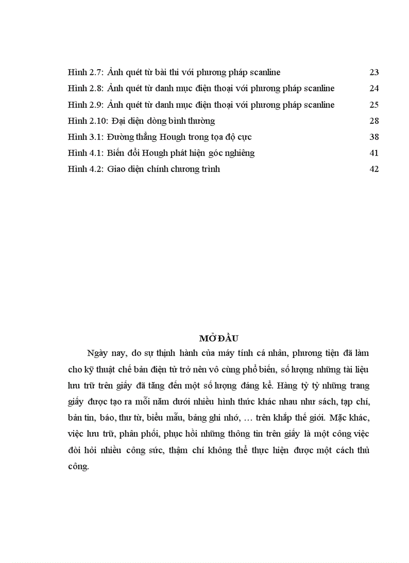 image for page Biến đổi Hough và ứng dụng phát hiện góc nghiêng văn bản