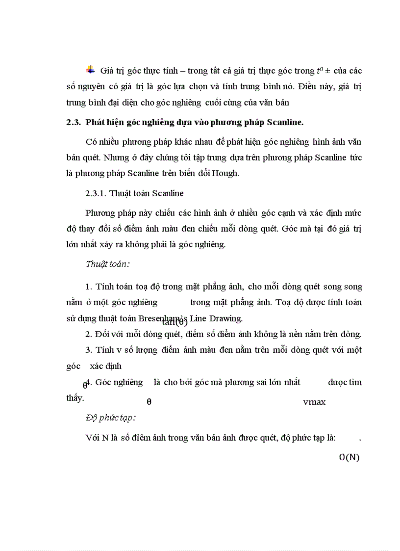 image for page Biến đổi Hough và ứng dụng phát hiện góc nghiêng văn bản